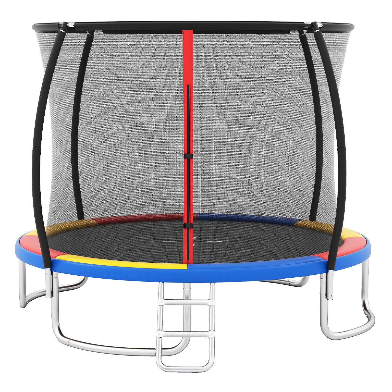 Lauko batutas su apsauginiu tinklu ir kopėčiomis Ø366 cm (Spalvotas)