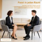 Lininės išvaizdos akcentinis krėslas su metalinėmis kojomis – Paveikslėlis 6