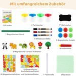 Medinė dvipusė sulankstoma vaikų molberto lenta (Natūrali) – Paveikslėlis 3