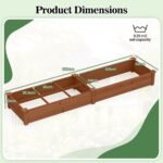 Medinė aukšta lysvė su 2 sodinimo dėžėmis ir pertvaromis (Ruda) – Paveikslėlis 2
