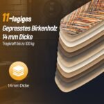 Medinė balansinė lenta su stabilizuotu kamštiniu voleliu (Įvairiaspalvė) – Paveikslėlis 4