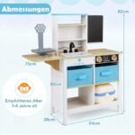 Medinis gydytojo kabineto žaidimų rinkinys vaikams su rašomąja lentele ir svarstyklėmis (Balta) – Paveikslėlis 2