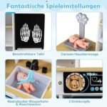 Medinis gydytojo kabineto žaidimų rinkinys vaikams su rašomąja lentele ir svarstyklėmis (Balta) – Paveikslėlis 3