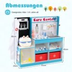 Medinis daktaro žaidimų centras su tyrimų zona ir EKG monitoriumi (Mėlyna) – Paveikslėlis 2