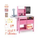 Medinis gydytojo kabineto žaidimų centras su lentele ir kriaukle (Rožinė)