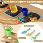 Medžio masyvo purvo virtuvėlė su kreidos lenta bei vandens maišytuvu (Natūrali) – Paveikslėlis 5