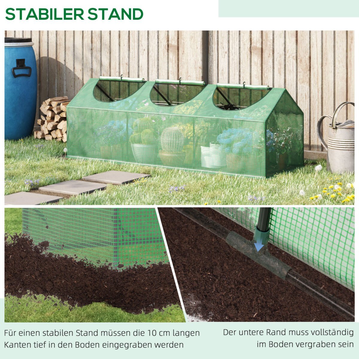 Mini šiltnamis atsparus oro sąlygoms su atveriamais langais – Paveikslėlis 6