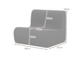 Minkštas grindų sėdmaišio tipo krėslas su ergonomine atrama (Pilka) – Paveikslėlis 2