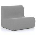 Minkštas Grindinis Sėdmaišio Tipo Krėslas su Ergonomine Atrama (Pilka)