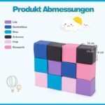 Minkštos putplasčio kaladėlės 12 vnt. konstravimui ir laipiojimui (Violetinė)