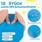 Minkštos putplasčio kaladėlės 12 vnt. konstravimui ir laipiojimui (Violetinė)