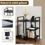 Mobilus 3 pakopų spausdintuvo stovas su įkrovimo stotele (Juoda) – Paveikslėlis 5