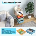 Mobilus stalčių vežimėlis su 6 stalčiais ir metaliniu rėmu (Įvairiaspalvė) – Paveikslėlis 5