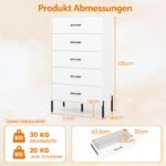 Moderni aukšta 5 stalčių komoda su metalinėmis kojelėmis (Balta) – Paveikslėlis 2