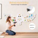 Montessori edukacinė veiklos lenta ant sienos vaikams 11-in-1 (Balta)