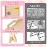 Montessori medinis laipiojimo rinkinys vaikams su sulankstomu trikampiu (Pastelinių spalvų) – Paveikslėlis 3