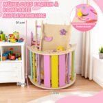 Montessori medinis laipiojimo rinkinys vaikams su sulankstomu trikampiu (Pastelinių spalvų) – Paveikslėlis 5