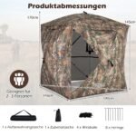 Nešiojama iššokanti medžioklės palapinė su 270° panoraminiu vaizdu (Maskuojantis raštas) – Paveikslėlis 2