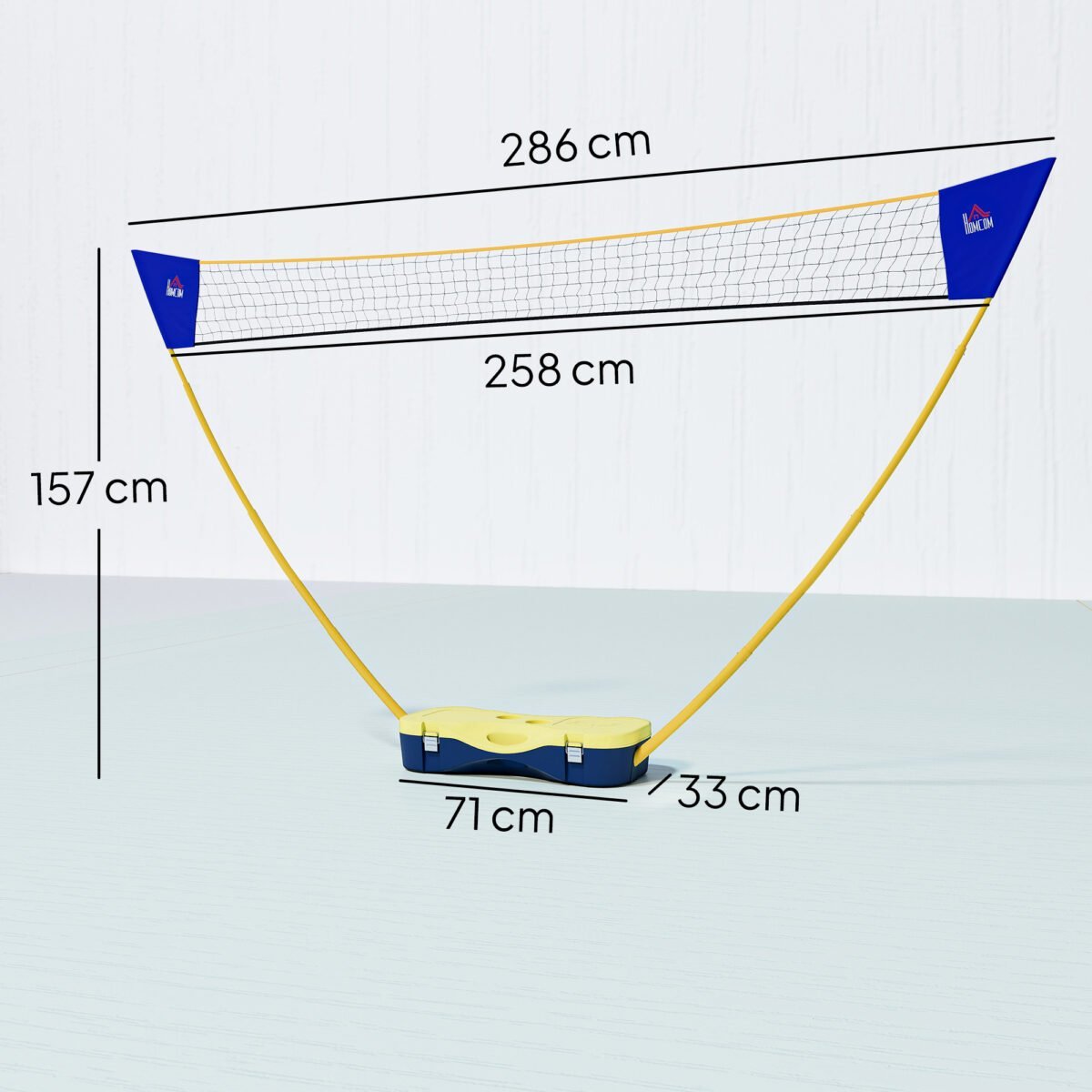 Nešiojamas badmintono tinklo komplektas su 4 raketėmis – Paveikslėlis 3