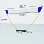 Nešiojamas badmintono tinklo komplektas su 4 raketėmis – Paveikslėlis 3