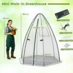 Nešiojamas mini šiltnamis su pūslėta PE danga (Balta) – Paveikslėlis 2