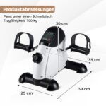 Nešiojamas pedalinis treniruoklis su LCD ekranu rankų ir kojų treniruotėms (Balta)