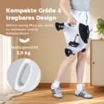 Nešiojamas pedalinis treniruoklis su LCD ekranu rankų ir kojų treniruotėms (Balta)