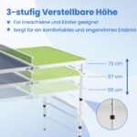 Nešiojamas sulankstomas stalo teniso stalas su reguliuojamu aukščiu (Mėlyna ir žalia) – Paveikslėlis 4