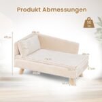 Paaukštinta minkšta sofa smulkiems ir vidutiniams augintiniams (Balta)