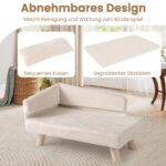 Paaukštinta minkšta sofa smulkiems ir vidutiniams augintiniams (Balta)