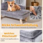 Pakelta naminių gyvūnėlių sofa su nuimama pagalvėle (Pilka) – Paveikslėlis 3