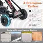 Pedalinis kartingas su reguliuojama sėdyne ir rankiniu stabdžiu (Juoda)