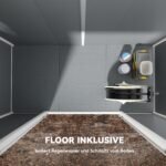 Plastikinis sodo sandėliukas 2,4 x 1,3 m su grindimis ir užrakinamomis durimis – Paveikslėlis 6