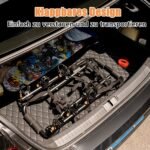 Reguliuojamas bagažinės dviračių laikiklis 3 dviračių (Juoda) – Paveikslėlis 3