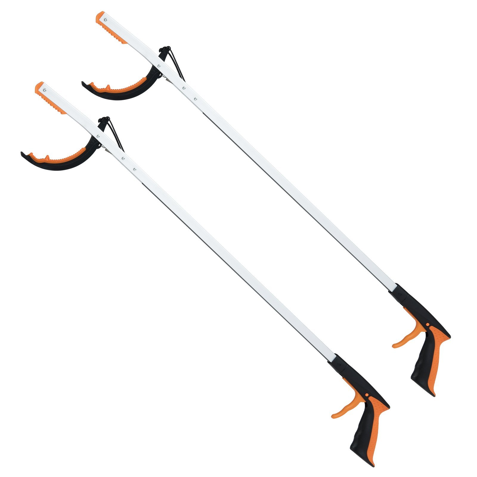 Rinkinys 88 cm ilgio aliumininių rankinių griebtuvų šiukšlėms ir sodo darbams (2 vnt.) (Sidabrinė) Rinkinys 88 cm ilgio aliumininių rankinių griebtuvų šiukšlėms ir sodo darbams (2 vnt.) (Sidabrinė)