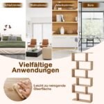 S formos 6 lentynų stovinanti lentyna erdvės daliklis (Natūrali) – Paveikslėlis 3