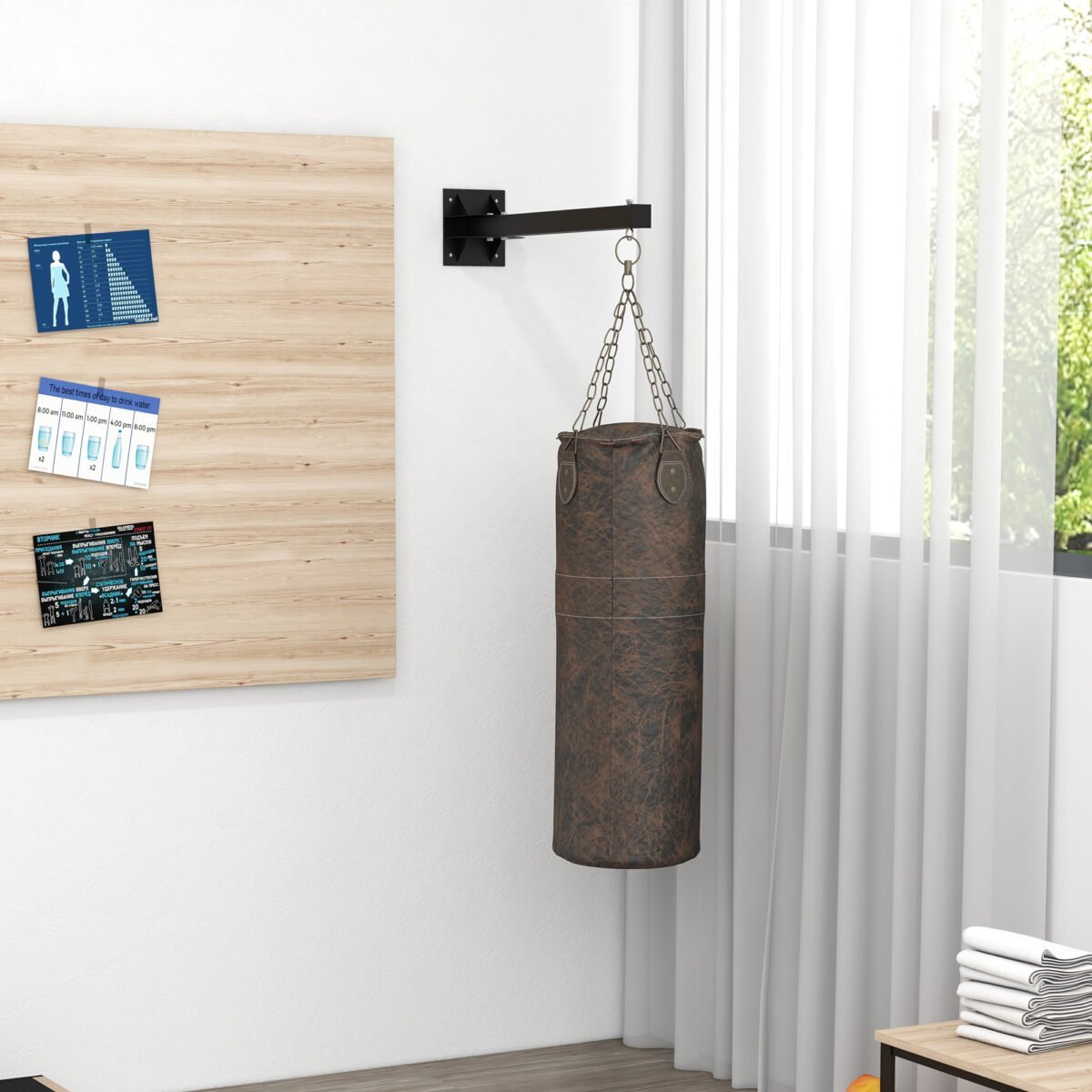 Sieninis boksavimo maišo laikiklis su 9 reguliuojamais kampais – Paveikslėlis 2