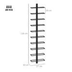 Metalinė sieninė vyno lentyna 10 butelių – Paveikslėlis 3