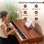 Skaitmeninis pianinas su 88 svertiniais klavišais ir ištraukiamu stalčiumi (Ruda) – Paveikslėlis 5