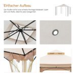 Sodo pavėsinė su ventiliuojamu dvigubu stogu ir tinkleliais nuo uodų – Paveikslėlis 8