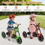 Vaikiškas triratukas su pedalais ir tvirtais ratais (Oranžinė) – Paveikslėlis 5