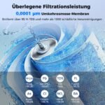 Stalinės atvirkštinio osmoso sistemos RO filtro pakaitalas su 0,0001 µm membrana (Balta) – Paveikslėlis 3