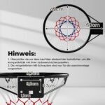 Standartinis krepšinio lankas su tinklu Ø45 cm (Juoda) – Paveikslėlis 2