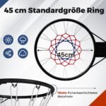 Standartinis krepšinio lankas su tinklu Ø45 cm (Juoda) – Paveikslėlis 3