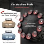 Stovimas sunkus bokso maišas su stovu 170 cm (Juoda) – Paveikslėlis 3