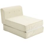 Sulankstoma grindinė sofa-lova su kordiniu apmušalu