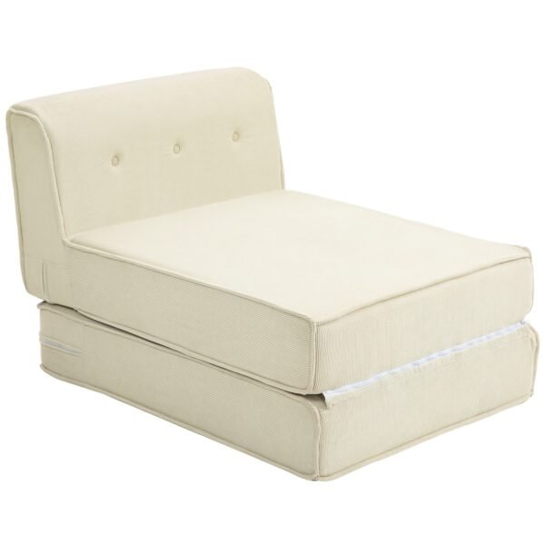 Sulankstoma grindinė sofa-lova su kordiniu apmušalu