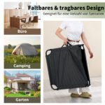 Sulankstoma kempingo lova su nuimamu čiužiniu ir reguliuojama atrama nugarai (Juoda) – Paveikslėlis 5