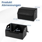 Odinė automobilio bagažinės daiktadėžė su dangčiu ir lanksčia pertvara (Juoda) – Paveikslėlis 2