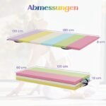 Sulankstomas gimnastikos kilimėlis su nešiojimo rankenomis (Spalvotas) – Paveikslėlis 2
